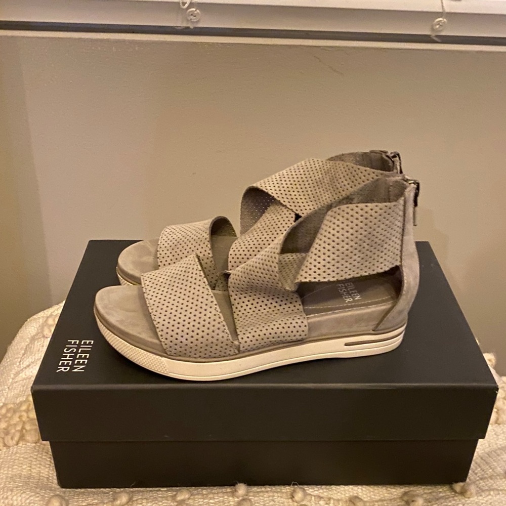 New Eileen Fisher suede sandals